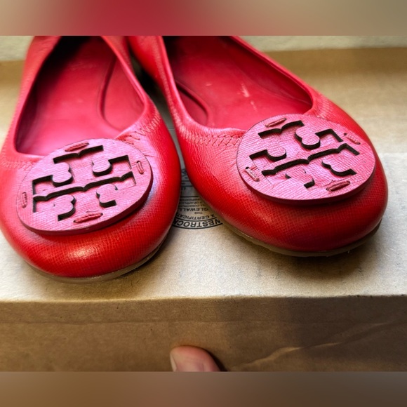 Tory Burch Red Flats 9 - Picture 8 of 14